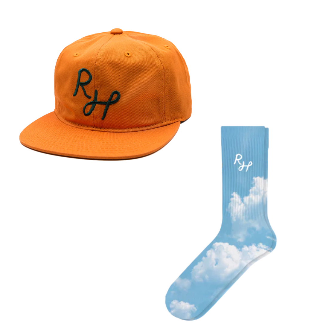 Cloud Appreciation Socks & RH Baseball Hat Bundle